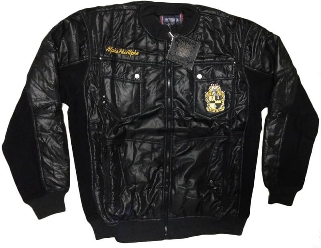 Alpha Phi Alpha Divine Nine Mens Fraternity Plush Jacket - Black