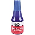 2000Plus Refill Ink for Self-Inking Stamps, 25cc (0.9 oz) Squeeze Bottle, Blue - COS032961