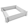 Vita Hudson 48"W x 48"L Screwless Vinyl Garden Bed, White