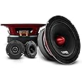 DS18 Mid and High Car Speaker Package - 2X 6.5" Midrange, 2X 1" Tweeters, Built-in Crossover