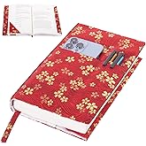 Book Covers with Corner Bookmark - Fabric Dust Jackets for Books - Book Protector for Book Lovers - Book Covers for for Paper