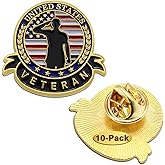 10/20/50/100 Pcs US Veteran Pins– Patriotic American Flag Veterans Day Lapel pin Badge Brooch Memorial Day Military Patriotic