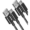 Anker USB to USB C Cable [2 Pack, 3FT], USB A to USB C Charger Cord for Samsung Galaxy S10 S10+, LG V30, Beats Fit Pro and Mo