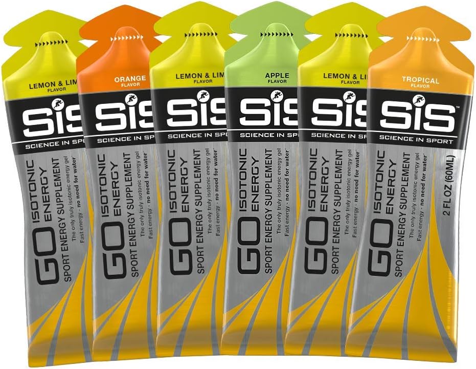 SIS Isotonic Energy Gels, 22g Fast Acting Carbohydrates, Performance & Endurance Sport Nutrition for Athletes, Energy Gels for Running, Cycling, Triathlon, Citrus Variety - 2 oz - 6 Pack