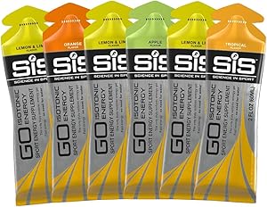 SIS Isotonic Energy Gels, 22g Fast Acting Carbohydrates, Performance & Endurance Sport Nutrition for Athletes, Energy Gels for Running, Cycling, Triathlon, Citrus Variety - 2 oz - 6 Pack