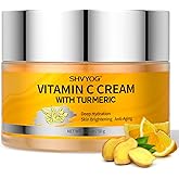 Vitamin C Face Moisturizer, Turmeric Vitamin C Face Cream, Anti-aging Hydration Skin Firming & Brightening Cream for Dark Spo