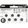 Amazon Basics 6-Pack LR44 Alkaline Button Coin Cell Battery, 1.5 Volt, Long Lasting Power, Mercury-Free