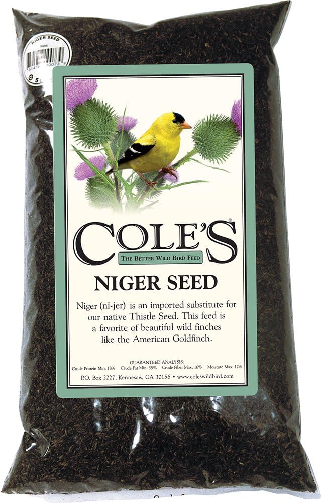 Cole's NI05 Niger Bird Seed, 5-Pound