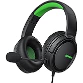 BINNUNE Gaming Headset with Microphone for Xbox Series X|S Xbox One PS4 PS5 PC, Gamer Headphones with Mic Casque for Xbox 1 P