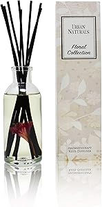 Urban Naturals Honeysuckle & Jasmine Reed Diffuser Oil Scented Sticks Set– Hyacinth, Cassis, Neroli & Geranium | Long Lasting Air Freshener for The Bedroom, Bathroom or Office | Made in The USA