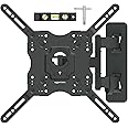 Amazon Basics Full Motion Articulating TV Wall Mount, with Swivel and Tilt, for 26" to 55" TVs and Flat Panels up to 80 Lbs, 