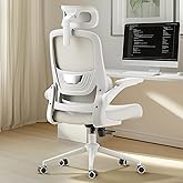 Hbada P1 Ergonomic Office Chair, High Back Desk Chair with 40° Adaptive Lumbar Support, Flip-Up Armrest, Home Office Desk Cha