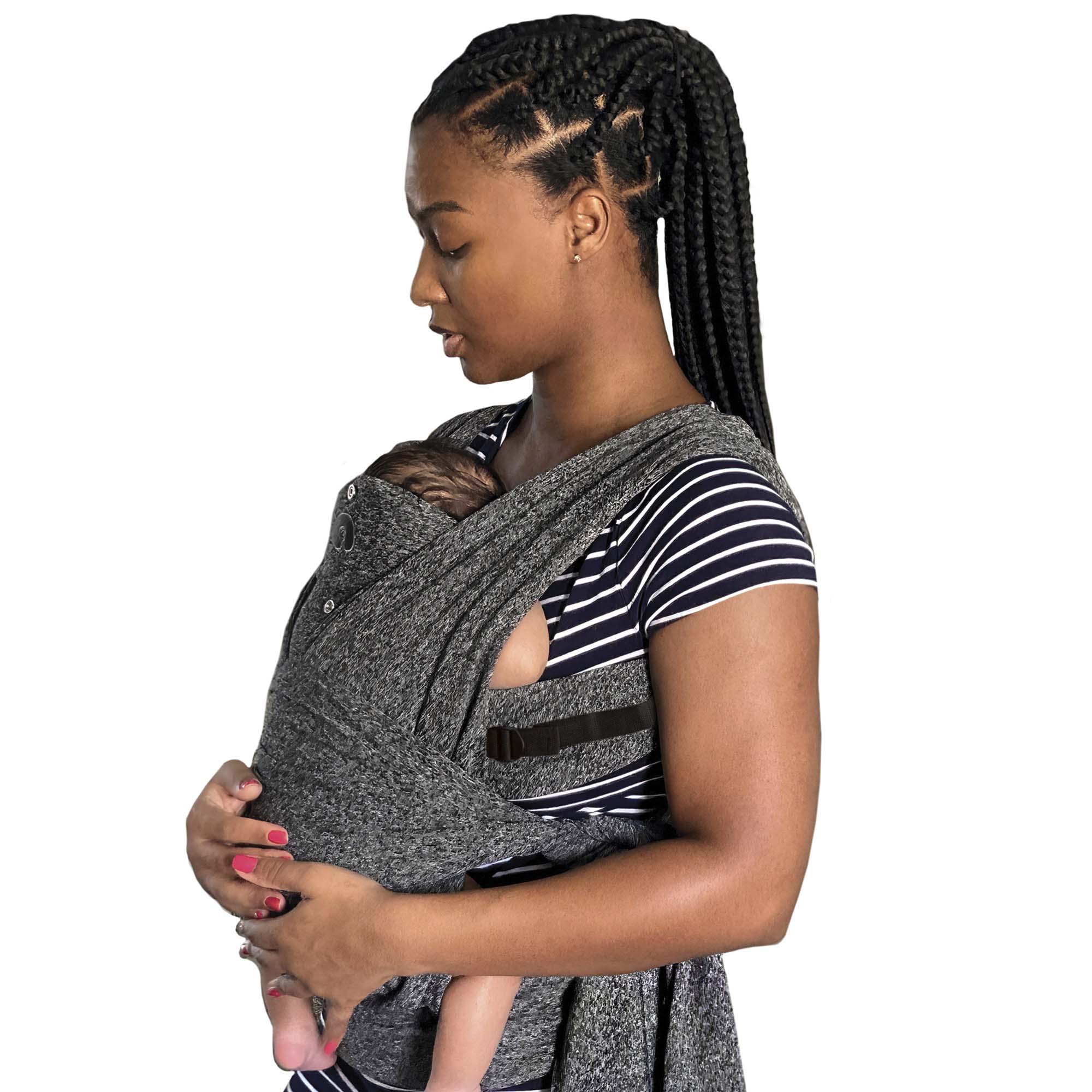 Photo 1 of Boppy ComfyFit Adjust Baby Carrier – 8-35lbs, Heathered Gray – Hybrid Baby Carrier Newborn to Toddler with Adjustable Straps & Comfort of A Baby Wrap