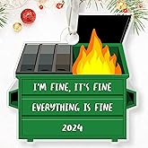 Its Fine Im Fine Everythings Fine Ornament - Everything is Fine Gifts - Funny Christmas Ornaments 2024, Funny Fire Christmas 