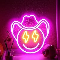 Riakrum Neon Sign for Wall Decor Y2k Lighting LED Neon Light Preppy Aesthetic Cowboy Room Decor for Women Bedroom Dorm Art Wa