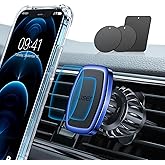 LISEN Magnetic Phone Holder for Car Upgraded Clip Ultra Car Phone Holder 6 Strong Magnets Cell Phone Holder Car Magnetic Case