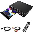 WISCENT Compact DVD Player for TV, Multi-Region DVD Player, MP3, DVD/CD Player for Home, with HDMI/AV/USB/MIC, (not Blu-ray D