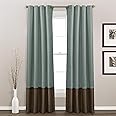 Lush Decor White/Gray Prima Window Curtains Panel Set for Living, Dining Room, Bedroom (Pair), 54 x 84-inch, 54" W x 84" L, B