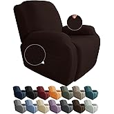 JIVINER Design 4-Piece Recliner Chair Covers Stretch Jacquard Covers for Recliner Chair Recliner Slipcovers for Living Room S