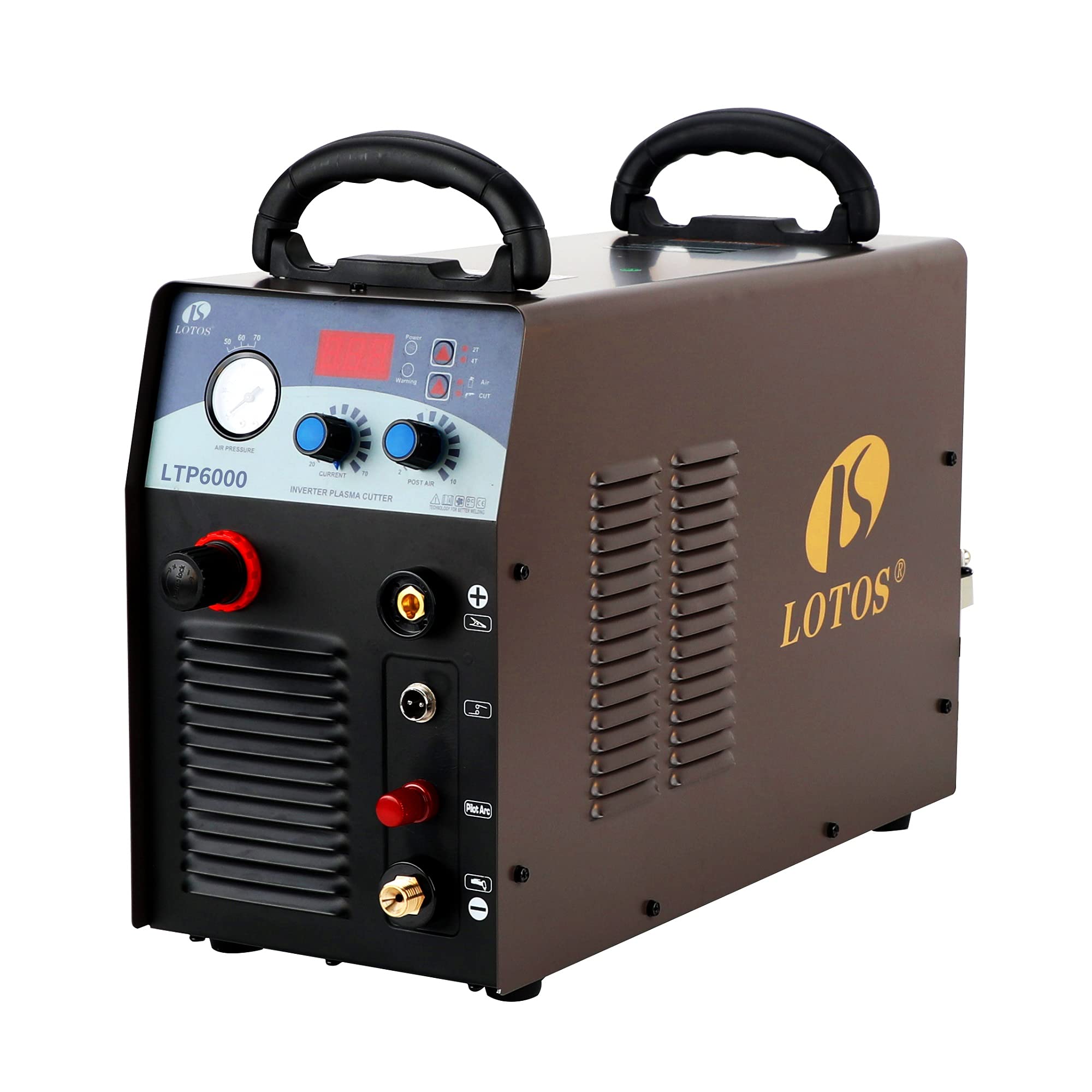 Photo 1 of LOTOS LTP6000 60Amp Non-Touch Pilot Arc Plasma Cutter, Brown, 3/4" Inch Clean Cut