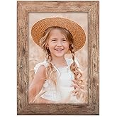 ORIVAN 4x6 Picture Frame Display 4x6 Picture Distressed Brown Wood Grain Photo Frame for Wall and Tabletop Decoration