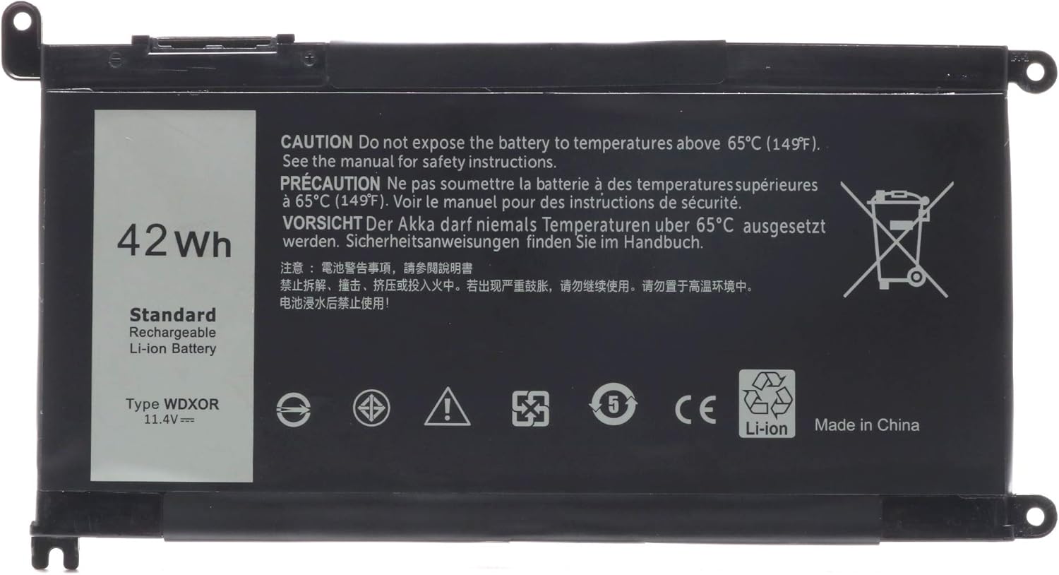 42WH WDXOR 11.4V Battery Replace for Dell Inspiron 13 7378 13 5000 5378 5368 15 7579 5567 5568 5578 7570 7569 Inspiron 5000 7000 17 5000 Series Laptop