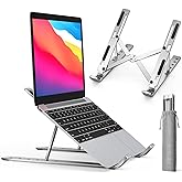 Laptop Stand, iVoler Laptop Holder Riser Computer Tablet Stand, 6 Angles Adjustable Aluminum Ergonomic Foldable Portable Desk