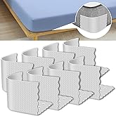 8PCS Bed Sheet Holders Straps Fitted, Bed Sheet Clips Fasteners for Corner Heavy Duty, Adjustable Anti-Slip Sheet Holders Tig