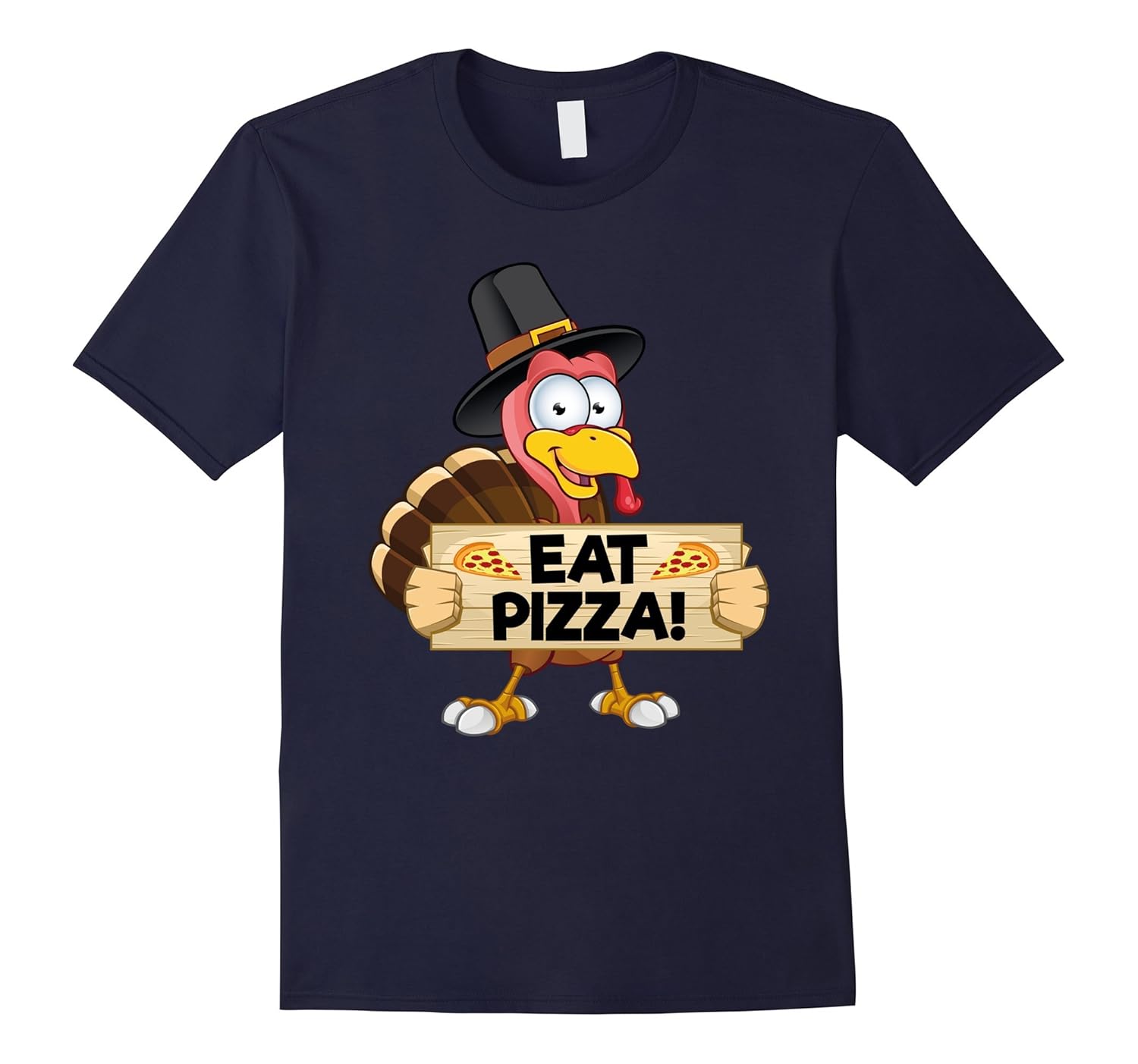 Turkey Eat Pizza Funny Thanksgiving Day T-Shirt Kids Adult-ANZ