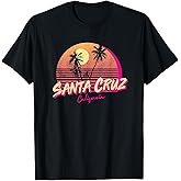 Retro Santa Cruz California Beach Sunset Tshirt T-Shirt