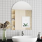 Protylctaster 22x30 Mirrors for Bathroom Sink,Nano Arched Wall Mirror Both Ends can be Hung, Frameless Bathroom Mirros,Arched