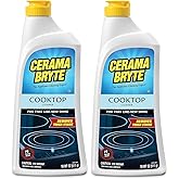 Cerama Bryte Removes Tough Stains Cooktop and Stove Top Cleaner for Glass - Ceramic Surfaces, 18 Ounces, 2 Pack