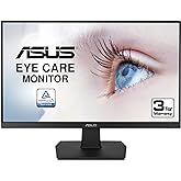 ASUS VA24EHE 23.8” Monitor 75Hz Full HD (1920x1080) IPS Eye Care HDMI D-Sub DVI-D,Black