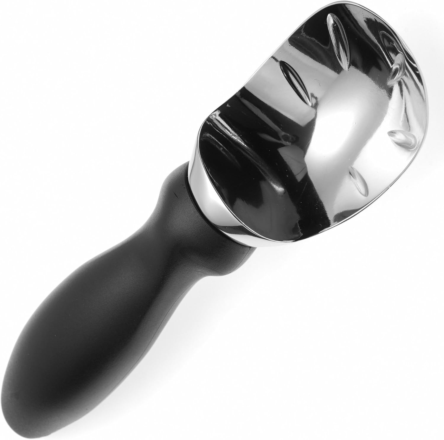 Spring Chef Ice Cream Scoop with Comfortable Handle, Black