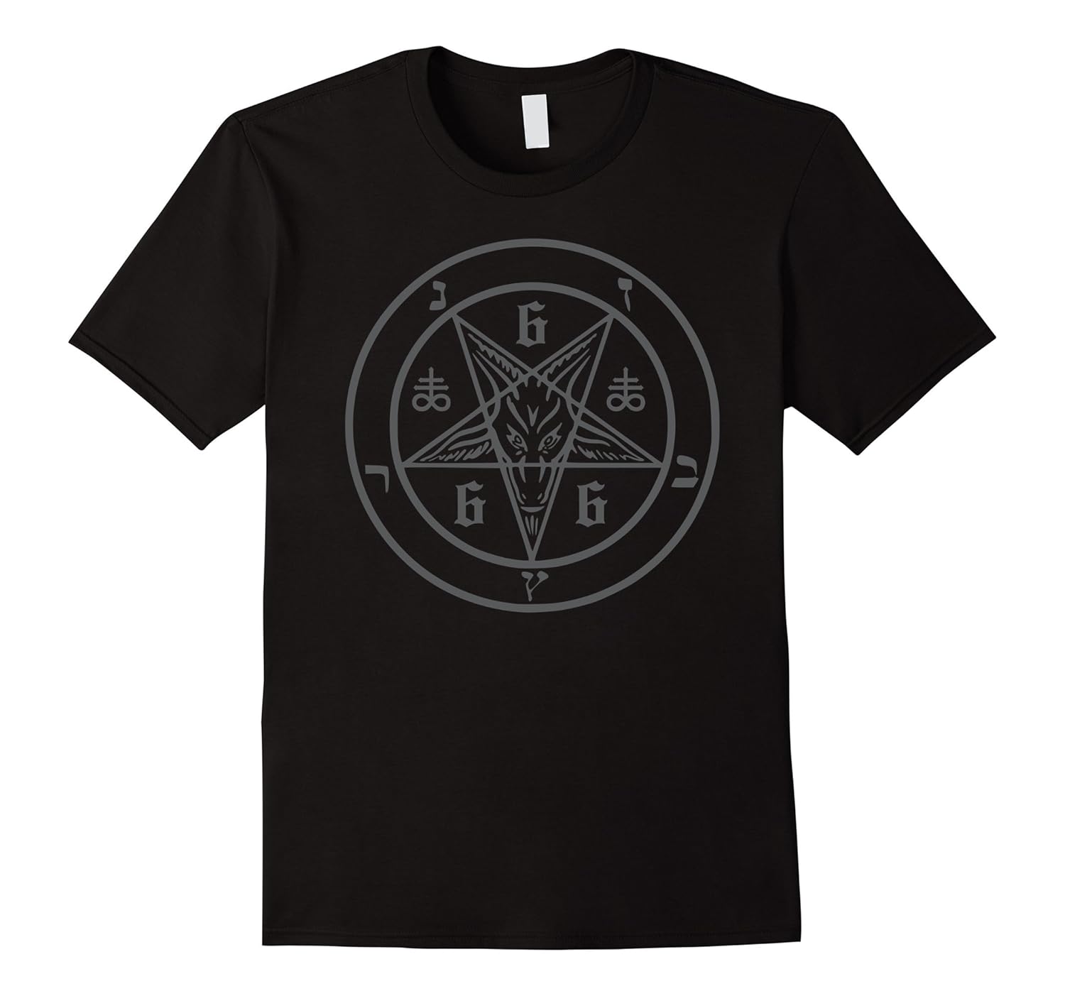 Satanic Pentagram 666 (Sigil of the Devil) Baphomet T-Shirt-T-Shirt