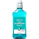 Amazon Basics Antiseptic Mouthwash, Blue Mint, 1 Litre, 33.8 Fluid Ounces, 1-Pack (Previously Solimo)