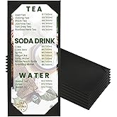 DUPDMKIN Menu Holder 6 Pack Menu Cover Black Restaurant Menu Covers 4.25" X 11" PU Leather Menu Covers Single Panel with 1 In