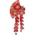 FRCOLOR Japanese Hair Clips Traditional Kimono Flower Floral Fan Barrette Clip Chinese Hanfu Costume Wedding Hair Accessories