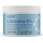 Curist Crema de lidocaína al 5% para aliviar el dolor tópico, adormece rápida y eficazmente con 5% de crema adormecedora de l