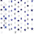 Patelai Glitter Star Garland Banner Decor, 130 Feet Bright Star Hanging Bunting Banner Backdrop for 2025 New Year Decor Gradu