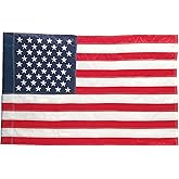 Evergreen American Flag 3x5 Estate Size | Heavy Duty Outdoor Premium 310D | Embroidered Stars and Stripes and Quadruple Stitc