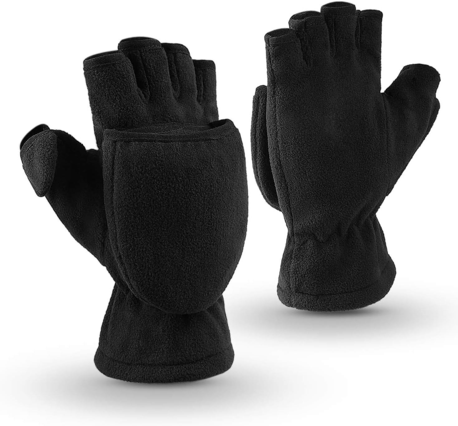 OZERO Winter Gloves for Women and Men Thermal Thinsulate Insulated Cotton Warm for Running Cycling Riding and Walking Dogs Black