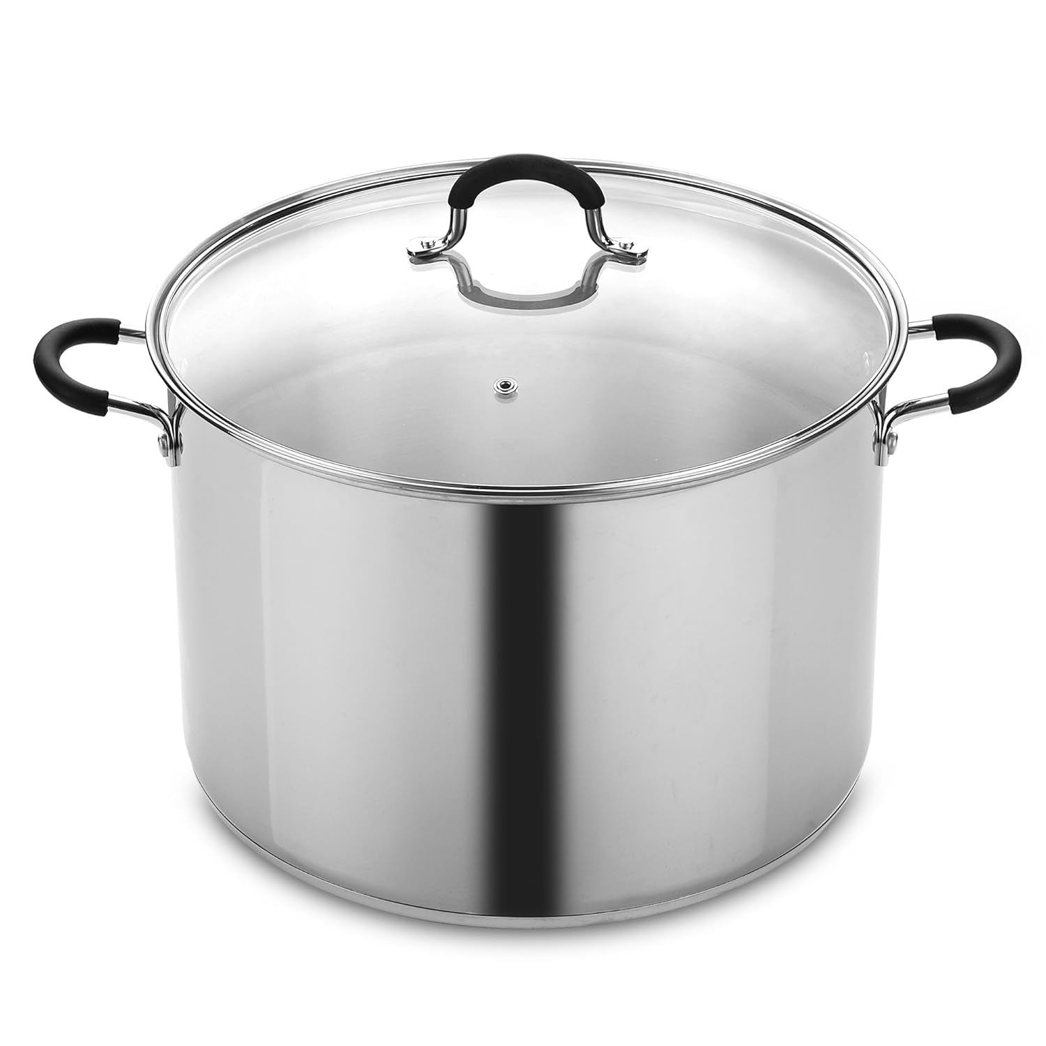 Cook N Home NC-00335 Stainless Steel Saucepot with Lid 20-Quart Stockpot Qt, Silver