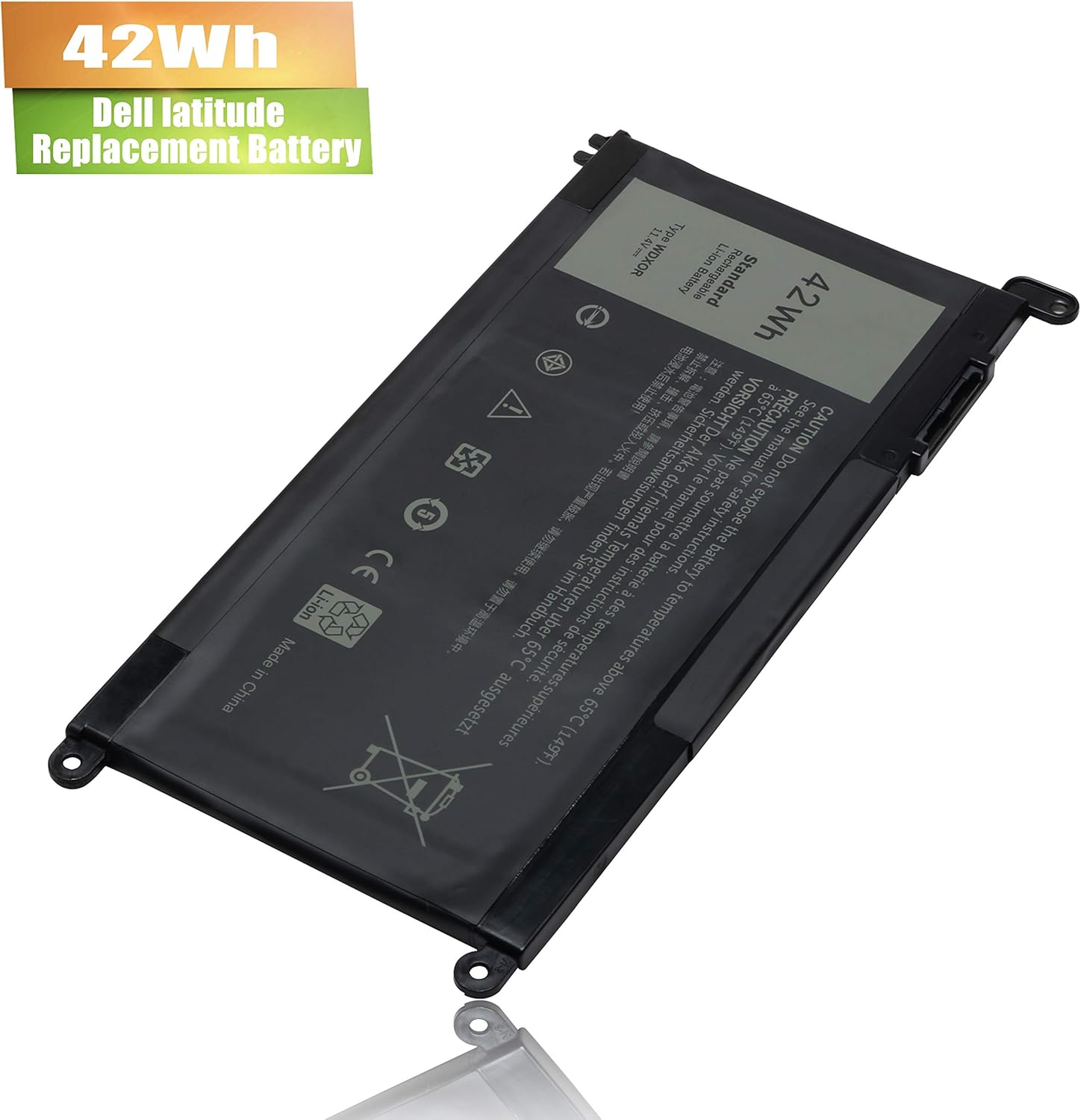 WDX0R Laptop Battery for Dell Inspiron 15 5565 5567 5568 5578 7560 7570 7579 7569 P58F Inspiron 17 5765 5767 Inspiron 13 5368 5378 5379 7368 7378 Inspiron 14-7460 FC92N 3CRH3 T2JX4 CYMGM - 42Wh/11.4V