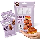 Whims Oat Milk Chocolate Caramel Cookie Bar - Low Sugar High Protein Snack, 1g Sugar, Non-GMO, Keto-Friendly, Low Carb, Vegan