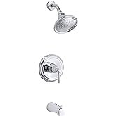 Kohler TS395-4-CP Devonshire Rite-Temp Bath and Shower Valve Trim with Lever Handle