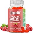 Joywiit Magnesium Glycinate Gummies 500mg Magnesium Supplement Gummies, Threonate 200mg, Vitamin D,B6,B12,Calm Mood, Muscle R