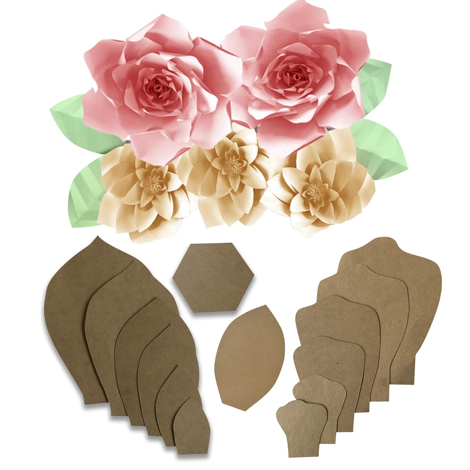 Amazoncom Paper Flower Template Kit Make Your Own Paper Flowers