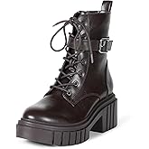 The Drop Women's Koi Lace Up Platform Combat Boots