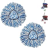 BonusLife 2-Pack Mop Head for O-Ceda RinseClean Spin Mop Refill 2-Tank System Only Easy Cleaning Microfiber Replacement